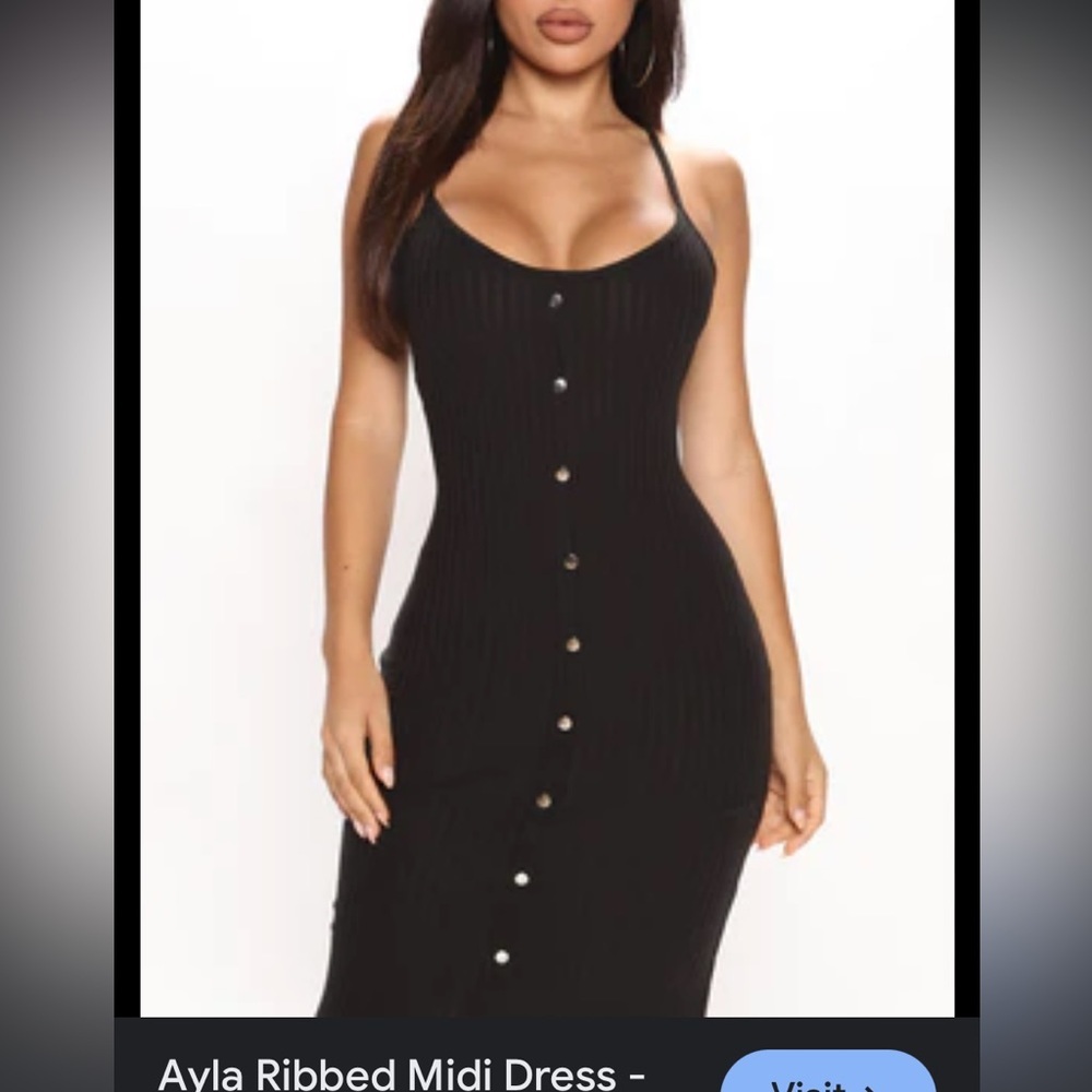 50%off w❤️ Say What fitted snap front black ribbed tank body on dress NWOT XL